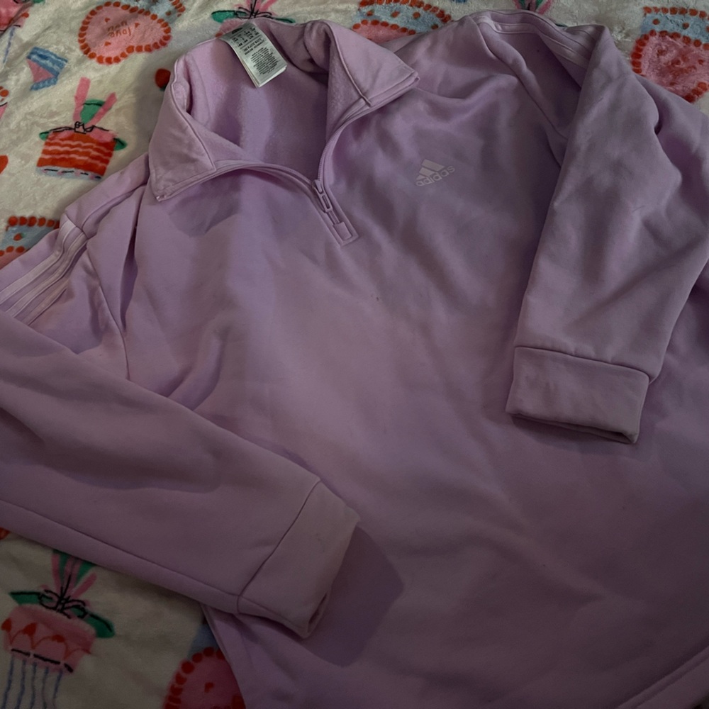 Adidas lilac half-zip sweatshirt